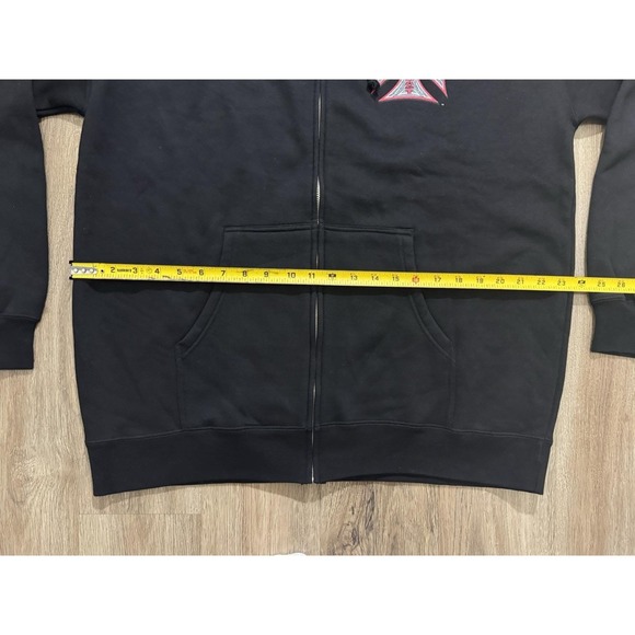 Vintage Y2K West Coast Choppers Black Hoodie‎ Size L - Picture 5 of 9